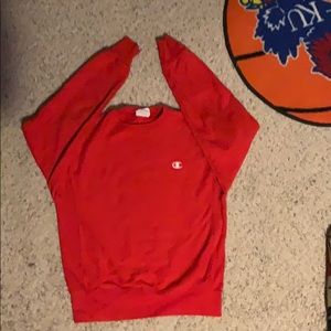 Red Champion hoodie size small in men’s